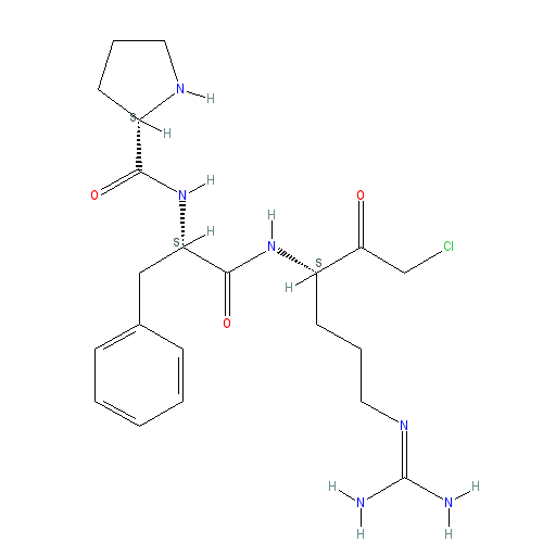 Chemical structure of PPACK (hydrochloride)
