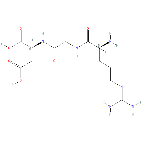 Chemical structure of RGD Peptide (trifluoroacetate salt)
