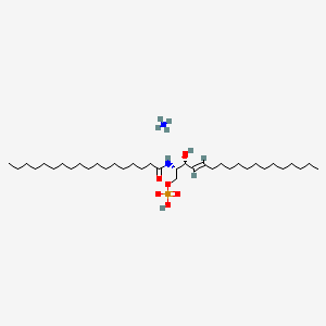 Chemical structure of C18 Ceramide-1-phosphate (d18:1/18:0) (ammonium salt)