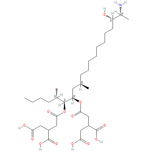 Chemical structure of Fumonisin B4