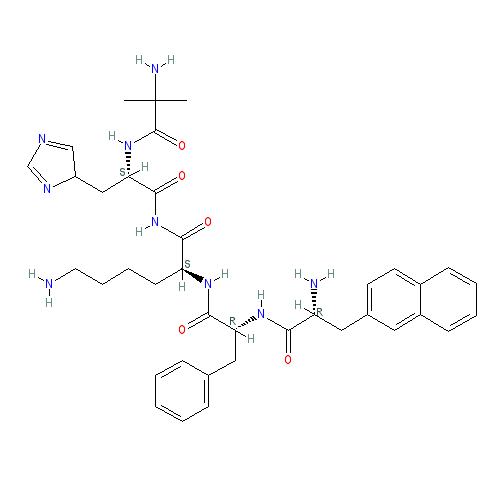 Chemical structure of Ipamorelin (acetate)
