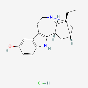 Chemical structure of Noribogaine (hydrochloride)