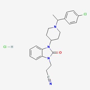 Chemical structure of N-Propionitrile Chlorphine (hydrochloride)