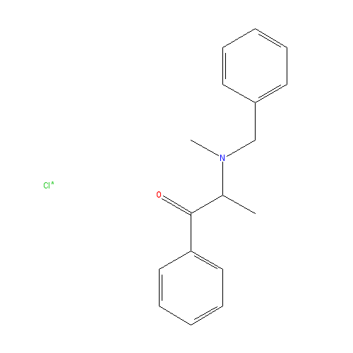 Chemical structure of N-Benzylmethcathinone (hydrochloride)