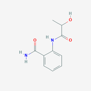 Chemical structure of 2-(2-Hydroxypropionylamino)benzamide