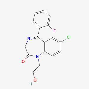 Chemical structure of 2-Hydroxyethylflurazepam
