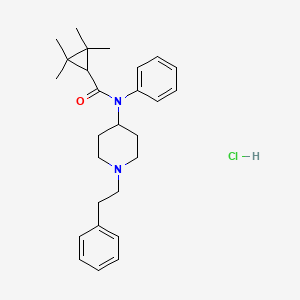 Chemical structure of 2,2,3,3-tetramethyl-Cyclopropyl fentanyl (hydrochloride) (exempt preparation)
