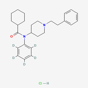 Chemical structure of Cyclohexyl fentanyl-d5 (hydrochloride)