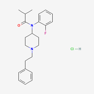 Chemical structure of o-Fluoroisobutyryl fentanyl hydrochloride