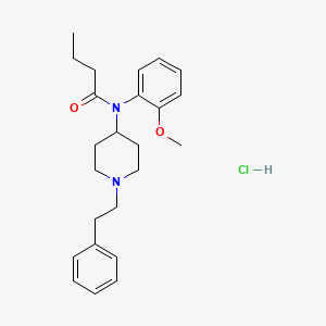 Chemical structure of Ortho-methoxy-butyryl Fentanyl Hydrochloride