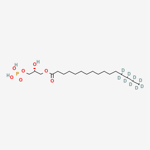 Chemical structure of 1-Palmitoyl-d9 Lysophosphatidic Acid