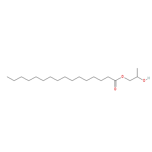Chemical structure of 2-Hydroxypropyl Hexadecanoate
