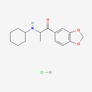 Chemical structure of 3,4-Methylenedioxy-α-Cyclohexylaminopropiophenone (hydrochloride) (exempt preparation)