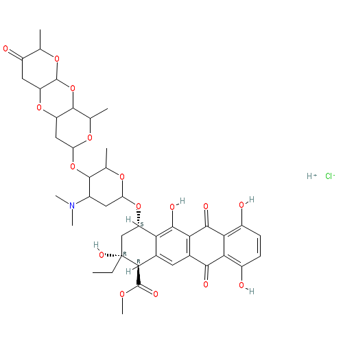 Chemical structure of Cinerubin B