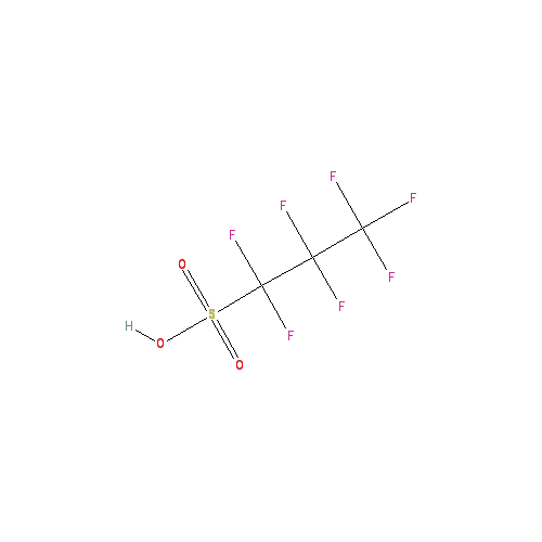 Chemical structure of Perfluoropropanesulfonic Acid