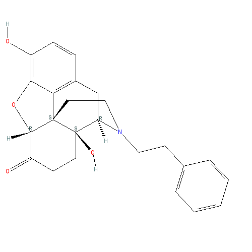 Chemical structure of N-Phenethylnoroxymorphone
