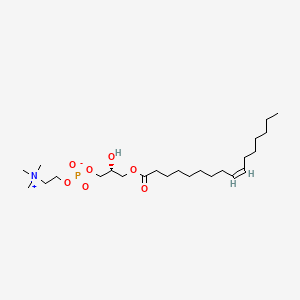 Chemical structure of 1-Palmitoleoyl-2-hydroxy-sn-glycero-3-PC