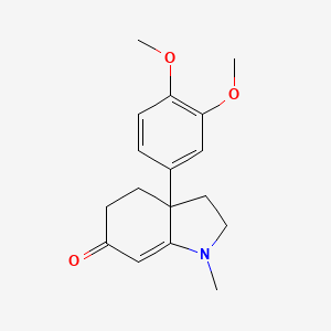 Chemical structure of (±)-δ7-Mesembrenone