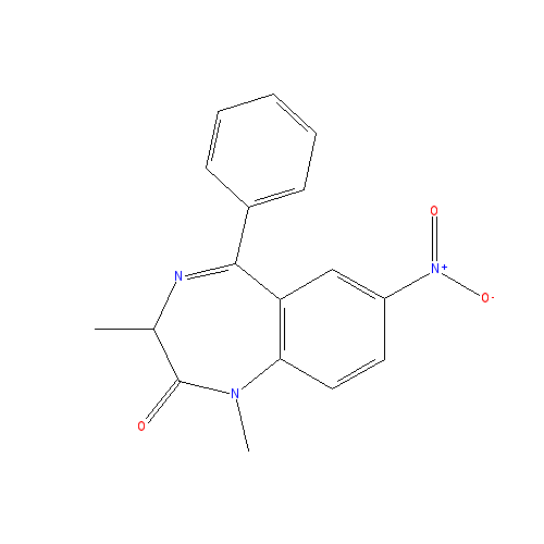 Chemical structure of (±)-3-methyl Nimetazepam
