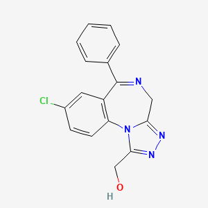 Chemical structure of α-hydroxy-4'-chloro Deschloroalprazolam