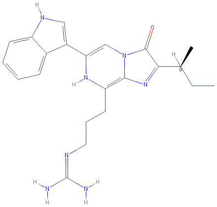 Chemical structure of Cypridina Luciferin (trifluoroacetate salt)