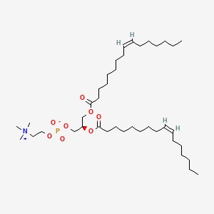 Chemical structure of 1-Myristoyl-d7-2-Linoleoyl-sn-glycero-3-PC