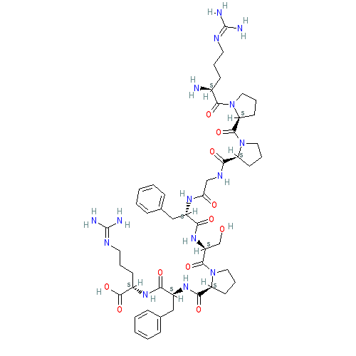 Chemical structure of Bradykinin (2-9) (trifluoroacetate salt)