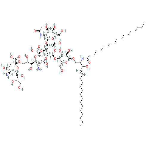 Chemical structure of Ganglioside GD2 (ammonium salt)
