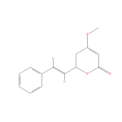 Chemical structure of Kawain, (+-)-