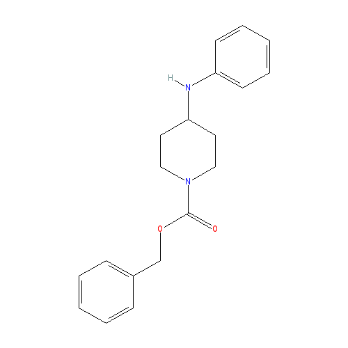 Chemical structure of 4-Anilino-1-Cbz-piperidine