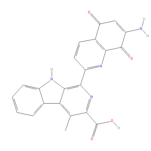 Chemical structure of Lavendamycin