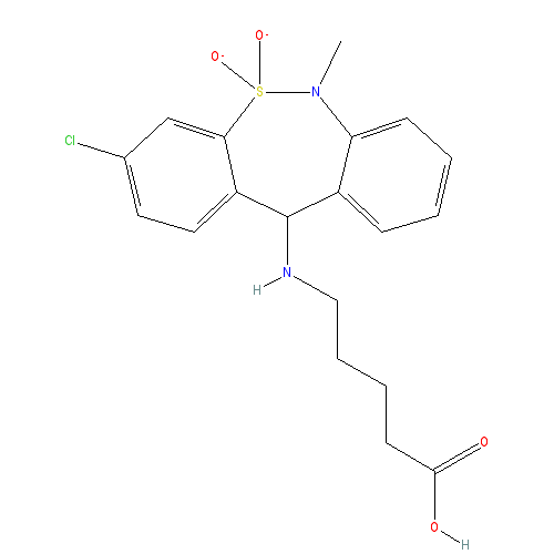 Chemical structure of Tianeptine MC(5)