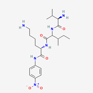 Chemical structure of D-Val-Leu-Lys-pNA