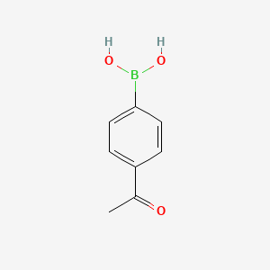 Chemical structure of 4-Acetylphenylboronic acid