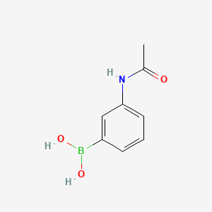 Chemical structure of (3-Acetamidophenyl)boronic acid