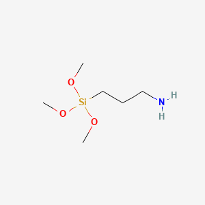 Chemical structure of Aminopropyltrimethoxysilane