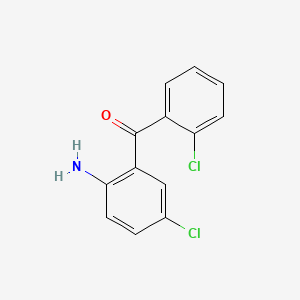 Chemical structure of 2-Amino-2',5-dichlorobenzophenone