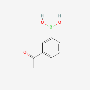 Chemical structure of 3-Acetylphenylboronic Acid (contains varying amounts of Anhydride)