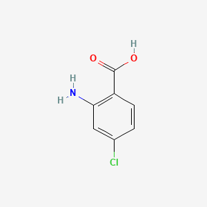 Chemical structure of 2-Amino-4-chlorobenzoic acid