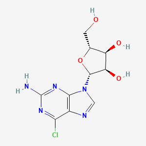 Chemical structure of 2-Amino-6-chloropurine riboside