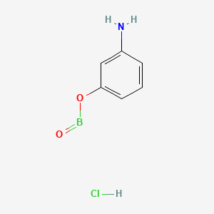 Chemical structure of 3-Aminophenylboronic acid hydrochloride