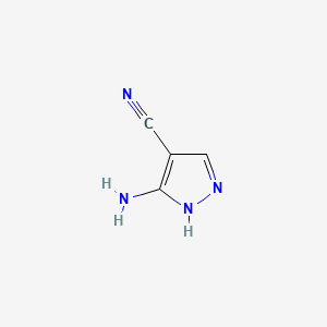 Chemical structure of 5-Amino-4-cyanopyrazole