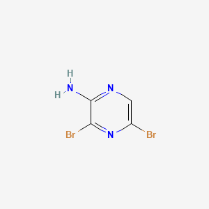 Chemical structure of 2-Amino-3,5-dibromopyrazine
