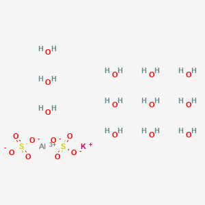 Chemical structure of Aluminum Potassium sulfate dodecchydrate
