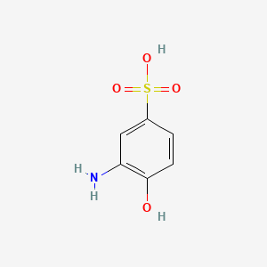 Chemical structure of 3-Amino-4-hydroxybenzenesulfonic acid