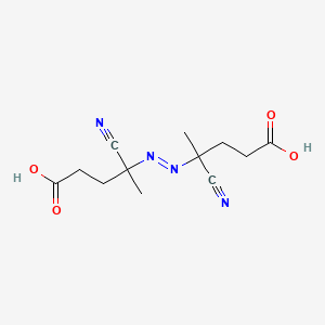 Chemical structure of 4,4-Azobis(4-cyanovaleric acid)