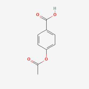 Chemical structure of 4-Acetoxybenzoic acid