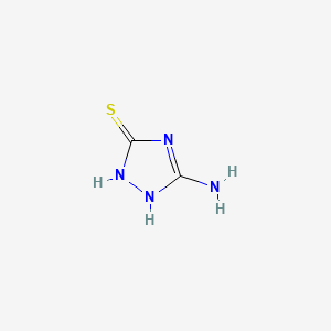 Chemical structure of 3-Amino-1,2,4-triazole-5-thiol