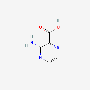 Chemical structure of 3-Amino-2-pyrazinecarboxylic acid