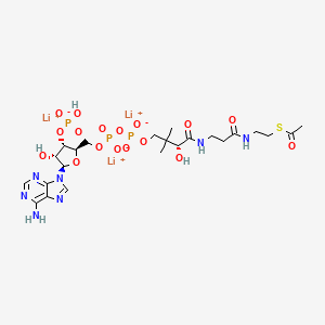 Chemical structure of Acetyl coenzyme A lithium salt